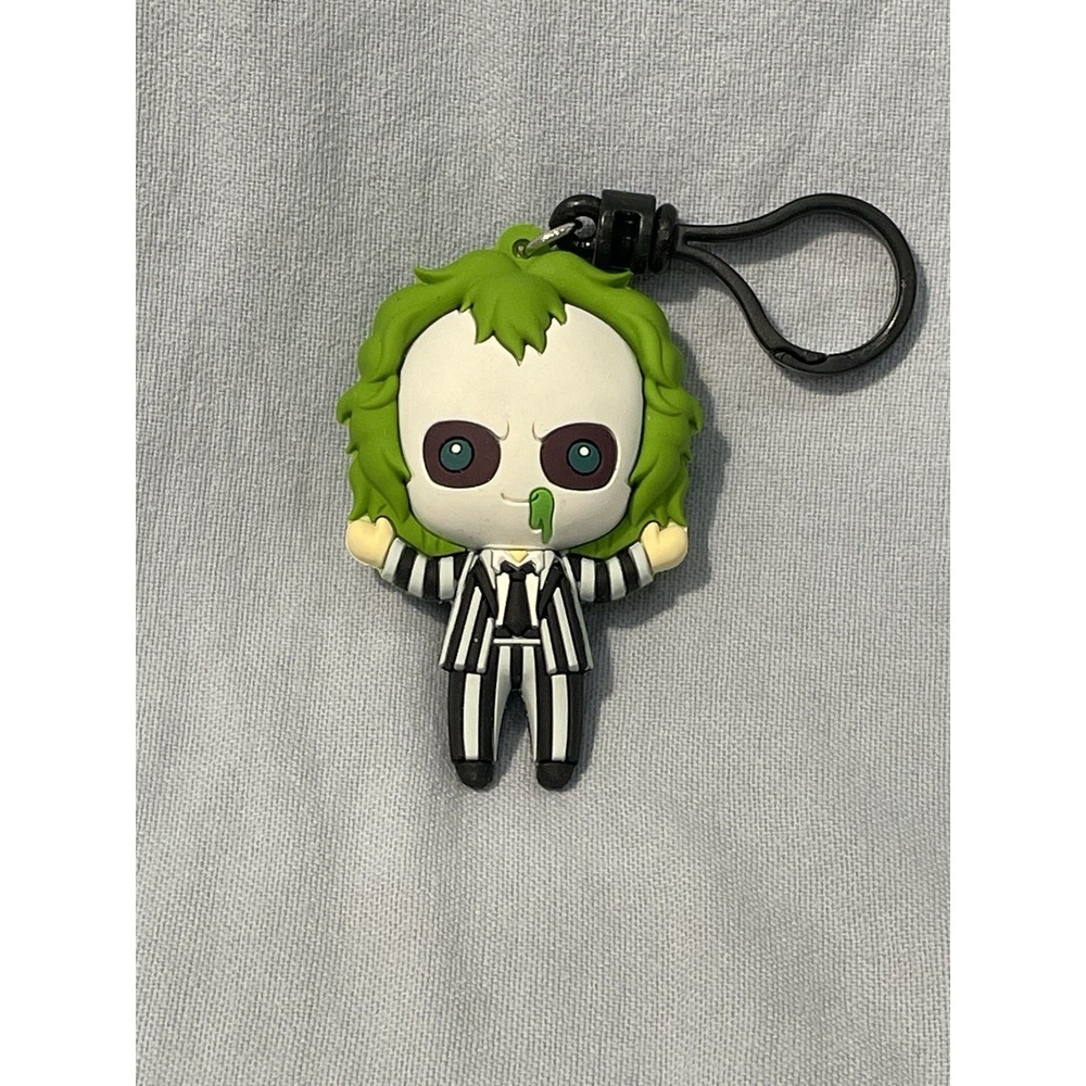 NEW Monogram Mystery BEETLEJUICE 2 3D Figural Foam Collectible Keychain Bag‎ Tag